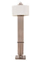 Dark Antique Brass Floor Lamp With Cream Shade